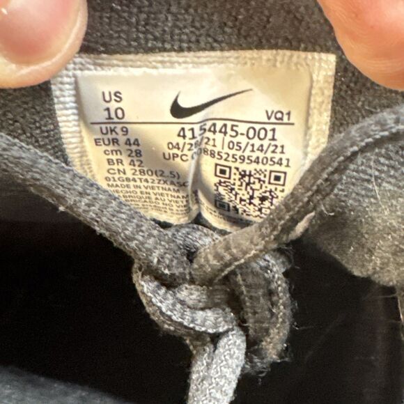 Nike Air Monarch IV Mens Size 10 Shoes Triple Black Athletic Dad Sneakers - Picture 8 of 8